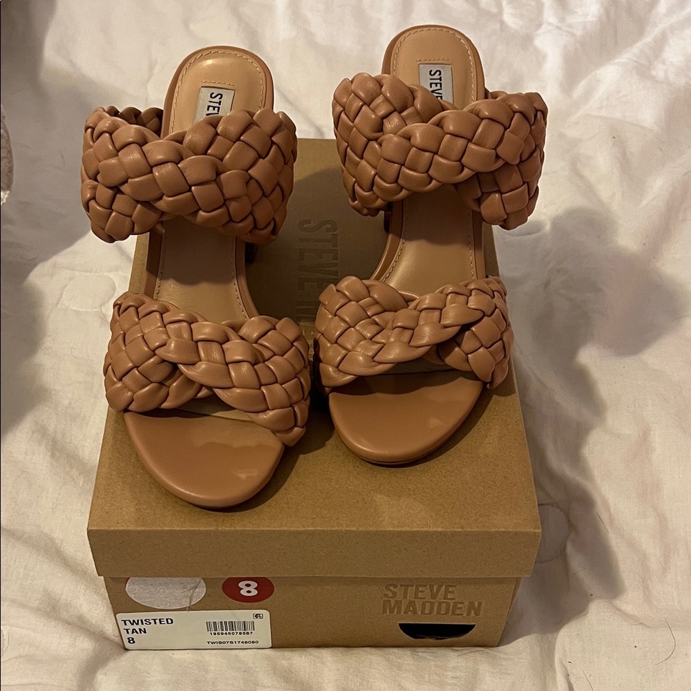 Steve Madden Braided Tan Heels